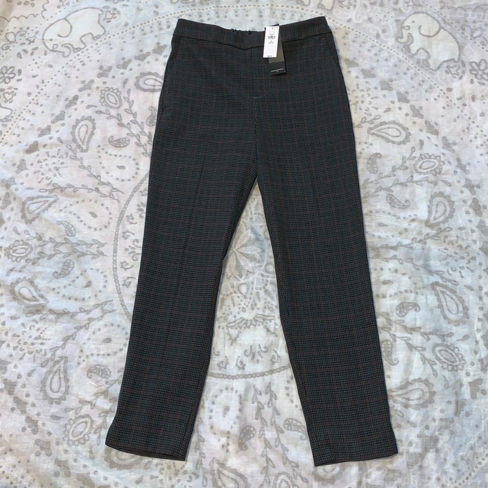NWT Banana Republic Hayden Taper Pant Gray Red Sz 00 Petite